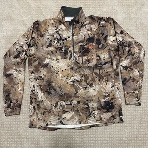 Sitka Men’s Half Zip Pullover Shirt Jacket Camo- 2XL